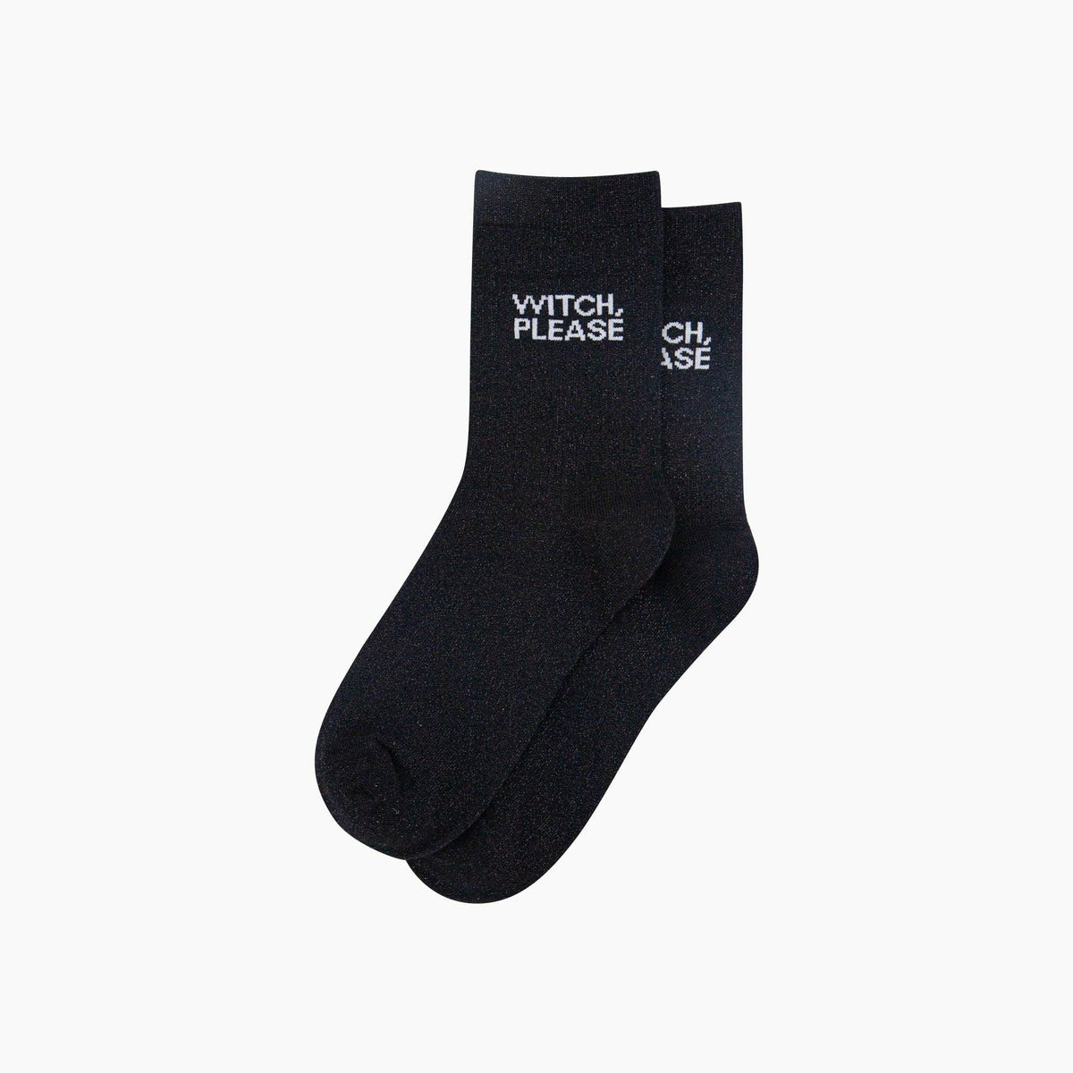 Sock Talk Witch Please Combed Cotton Glitter Socks in Black at Bibelot Leek UK Stockist