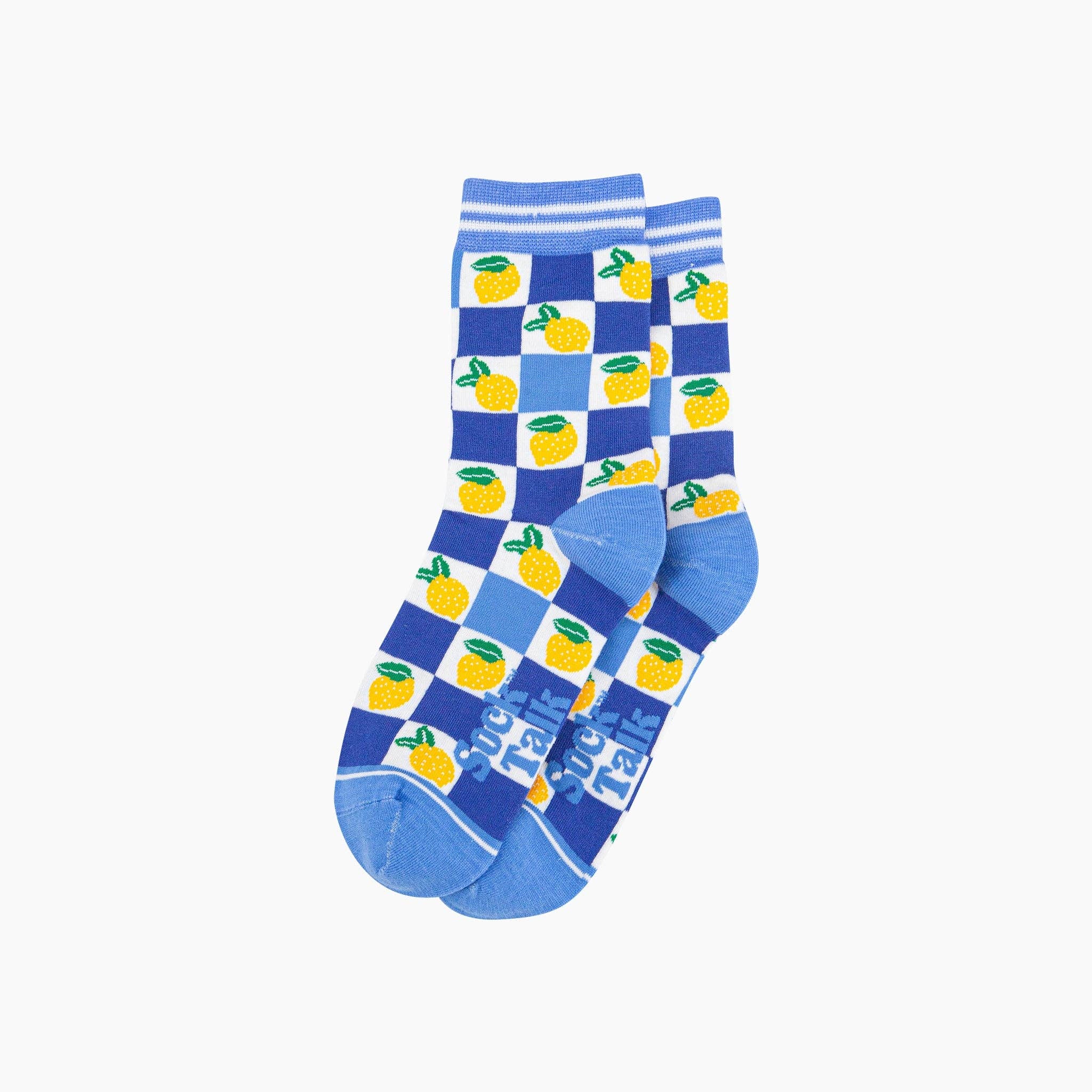 Sock Talk Women's Lemon Checkerboard Bamboo Socks at Bibelot Leek UK Stockist