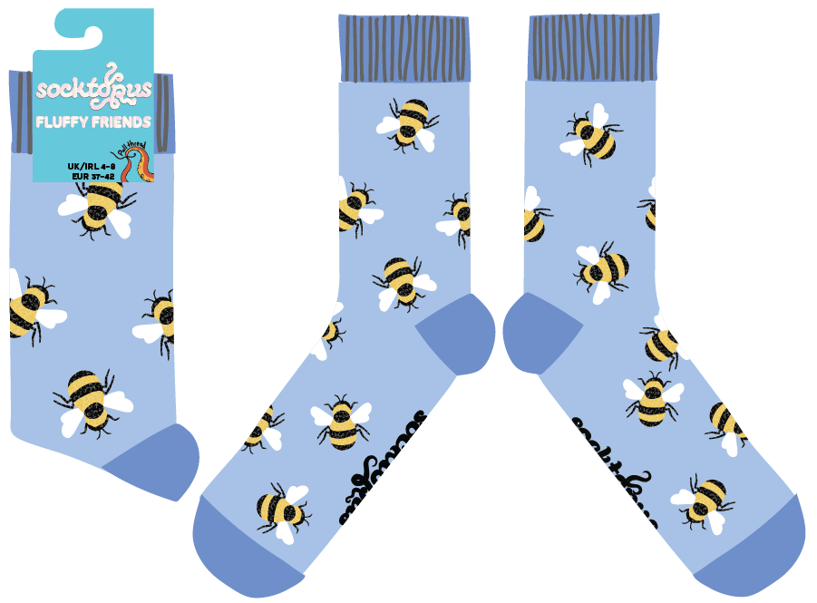 Socktopus Fluffy Bees Socks UK Stockist