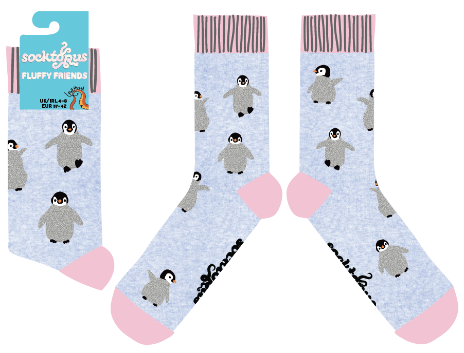 Socktopus Fluffy Penguin Socks UK Stockist
