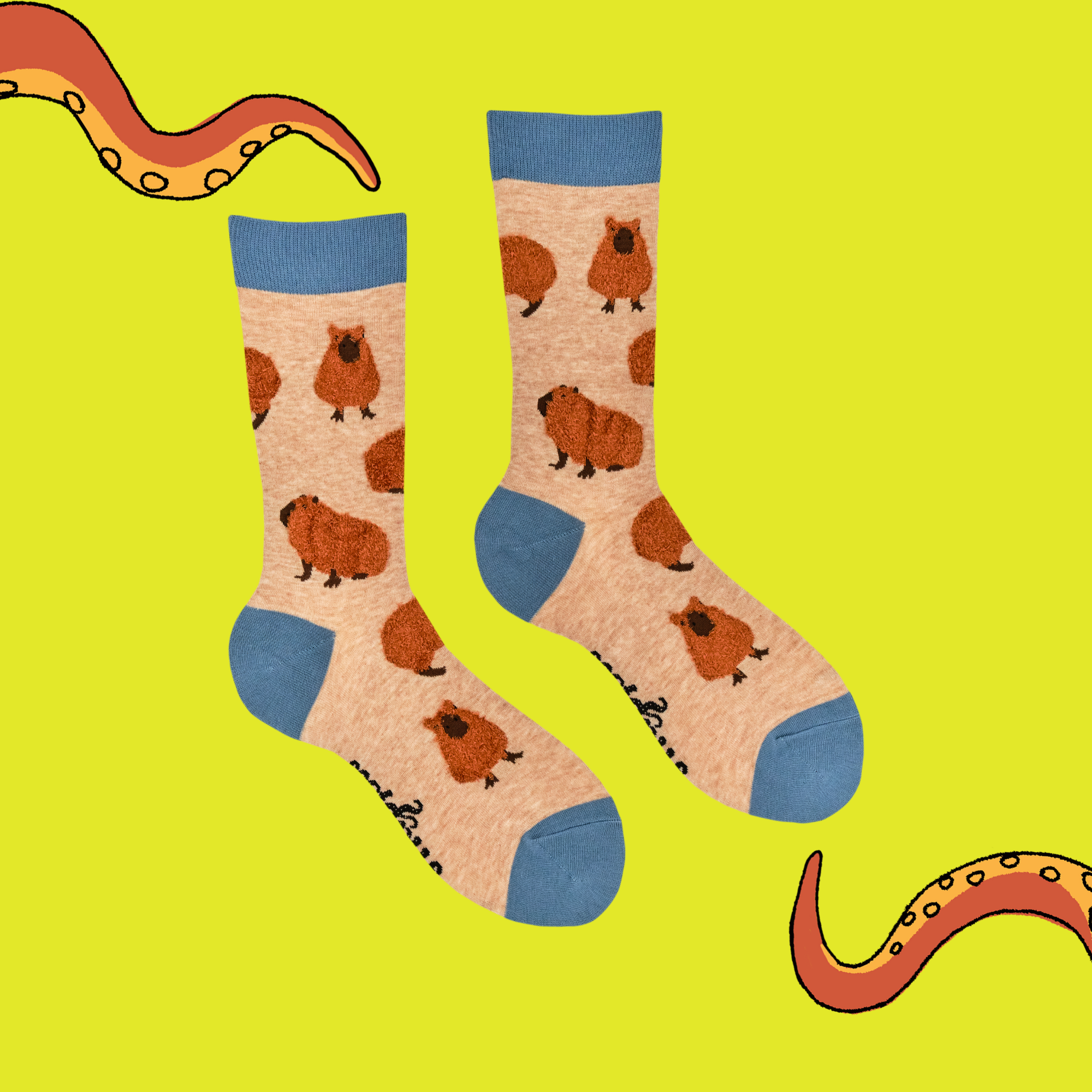 Soctopus Capybara Fluffies Socks