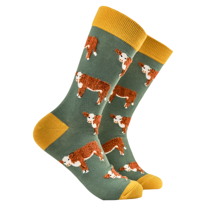 Soctopus Fluffy Hereford Cow Socks