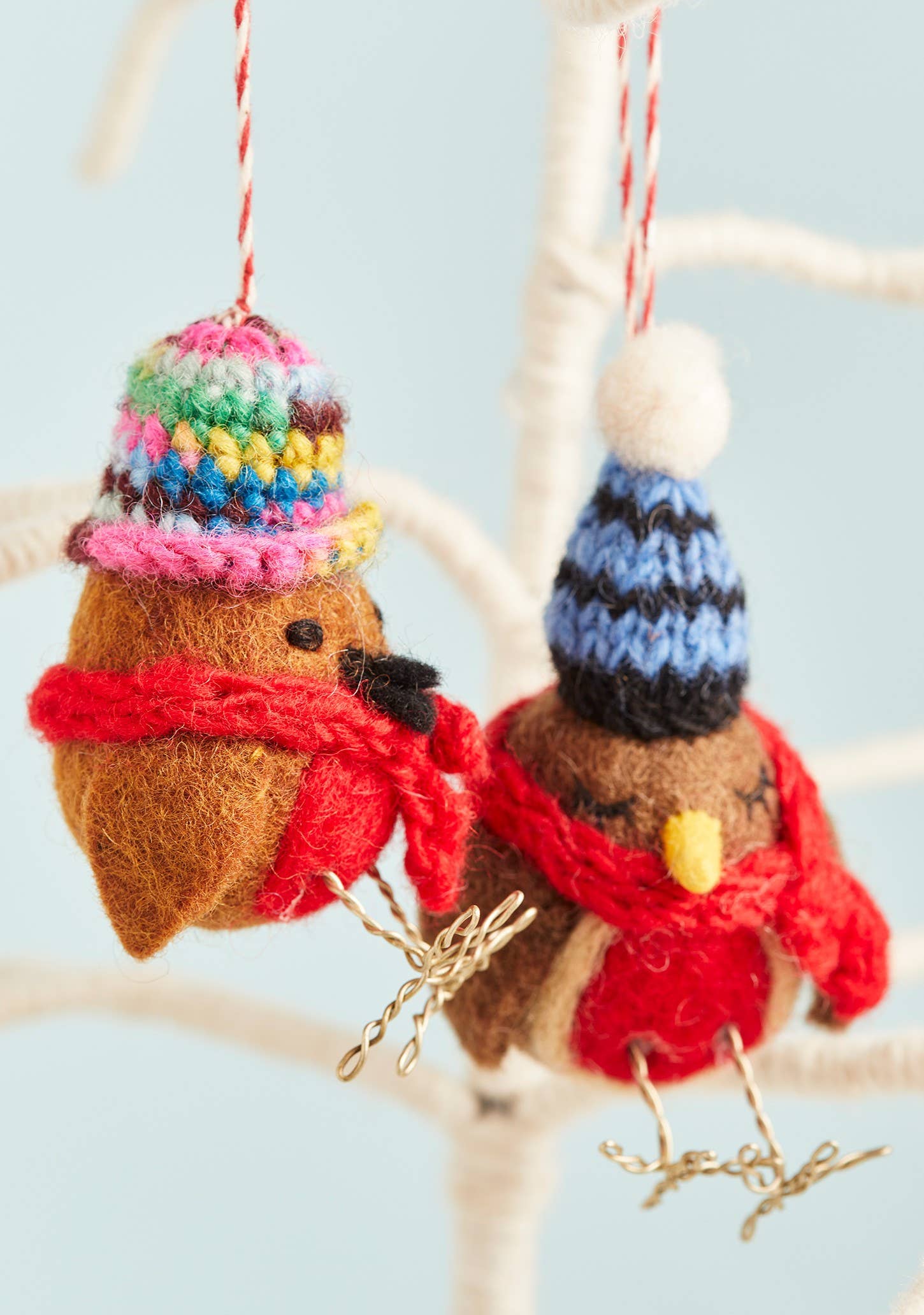 Namaste Fair Trade Standing Robin in Knitted Hat & Scarf