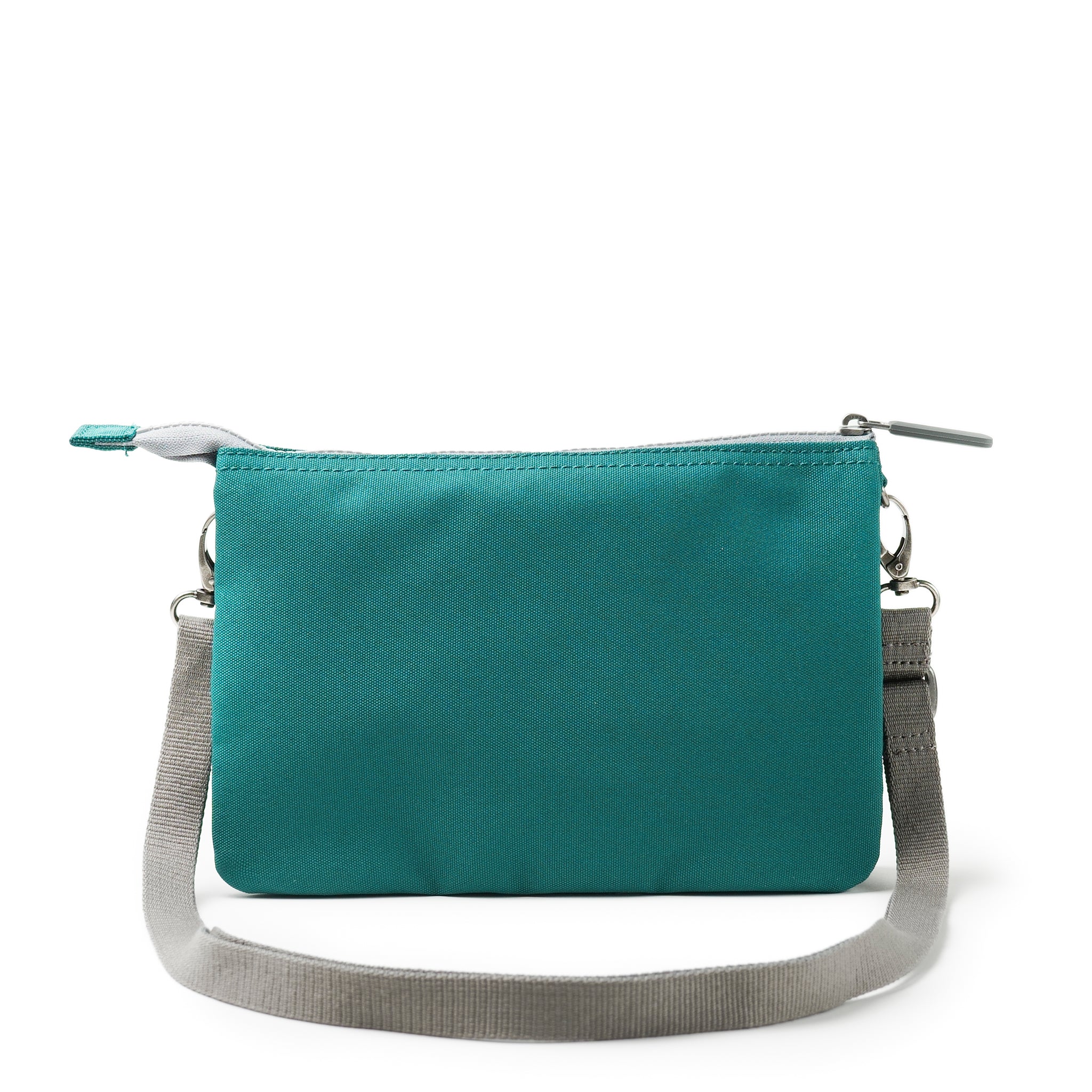 Roka Carnaby Crossbody XL Teal Recycled Canvas Bibelot Leek Staffordshire UK