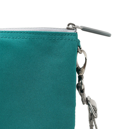 Roka Carnaby Crossbody XL Teal Recycled Canvas Bibelot Leek Staffordshire UK