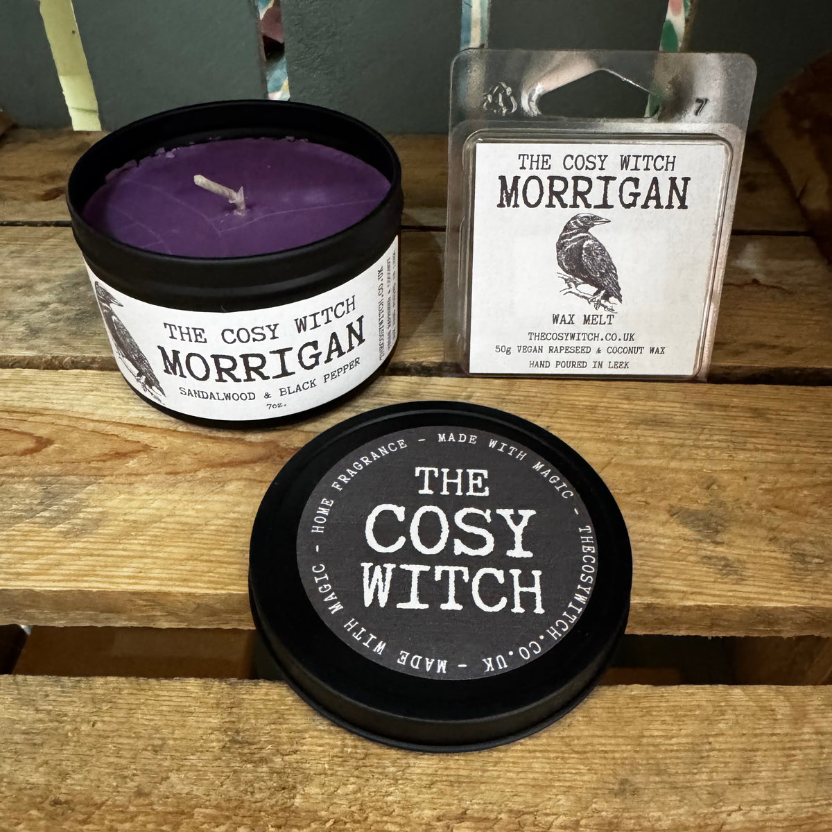 The Cosy Witch Morrigan Sandalwood & Black Pepper Candle / Wax Melt at Bibelot Leek