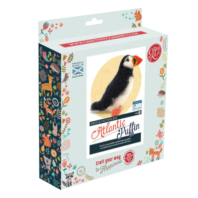 The Crafty Kit British Birds - Atlantic Puffin Needle Felting Craft Kit at Bibelot Leek