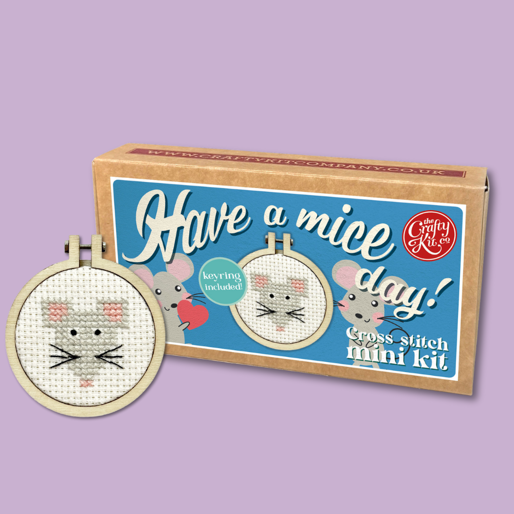 The Crafty Kit Have A Mice Day! Mini Matchbox Cross Stitch Kit at Bibelot Leek
