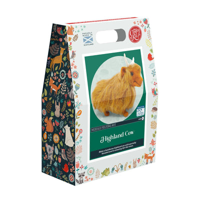 The Crafty Kit Highland Cow Needle Felting Craft Kit at Bibelot Leek