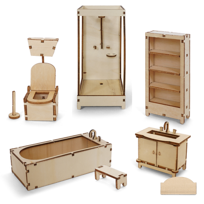 The Mouse Mansion Furniture Kit - Bathroom Sam & Julia UK Stockist