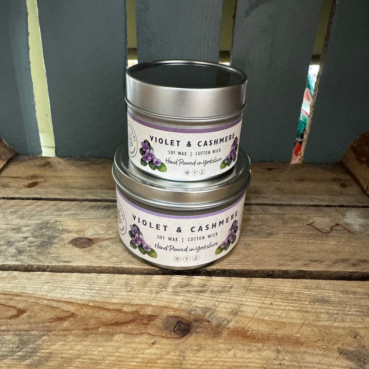 The Yorkshire Candle Company Violet & Cashmere Candle at Bibelot Leek UK Stockist