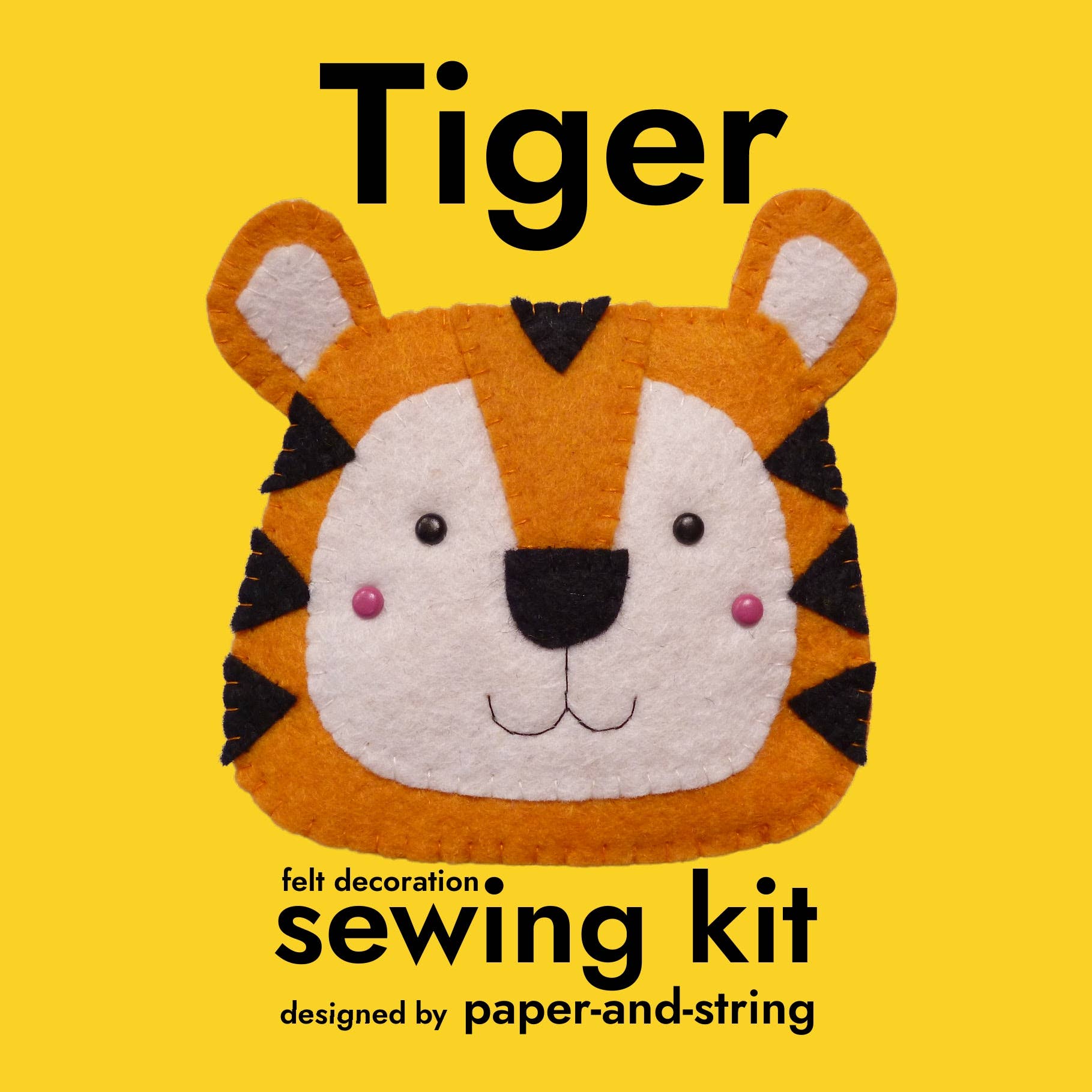 Paper and String Tiger Felt Decoration Sewing Kit at Bibelot, Leek