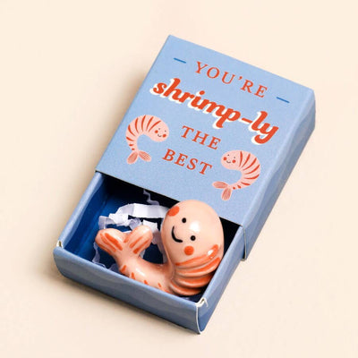 Lisa Angel Tiny Matchbox Ceramic Shrimp Token at Bibelot Leek