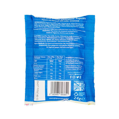 White Chocolate Popcorn Snack Pack Popcorn Shed