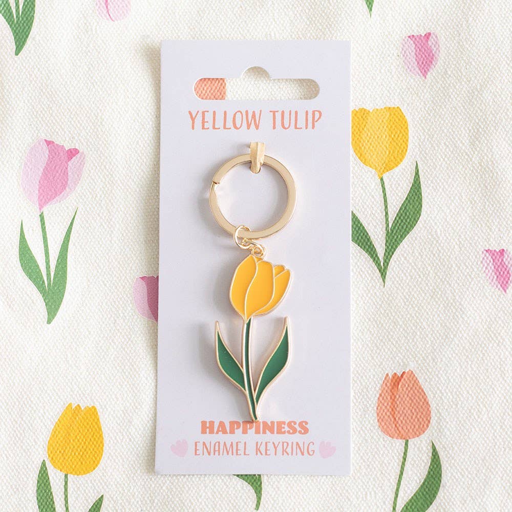 Yellow Spring Tulip Keyring at Bibelot Leek