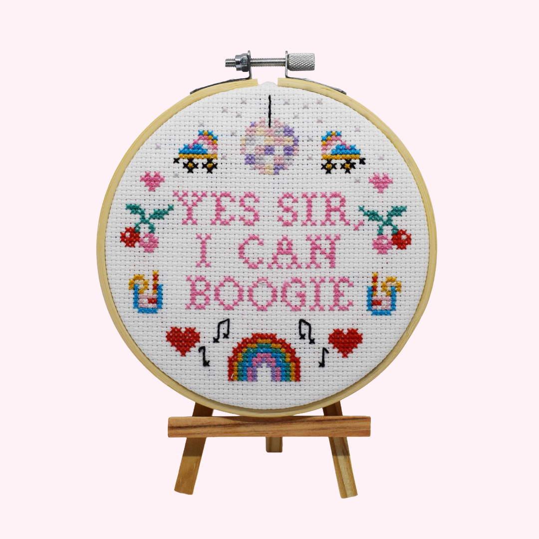 'Yes sir, I can Boogie' Large Cross Stitch Kit The Make Arcade at Bibelot, Leek 