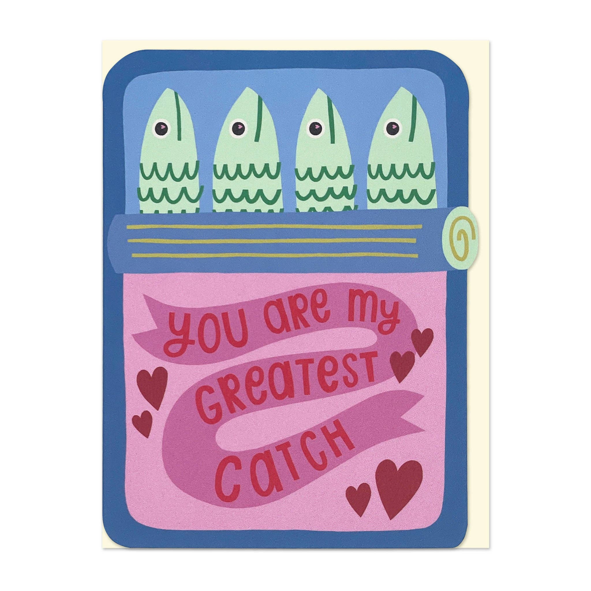 Raspberry Blossom You Are My Greatest Catch Valentine Card at Bibelot Leek