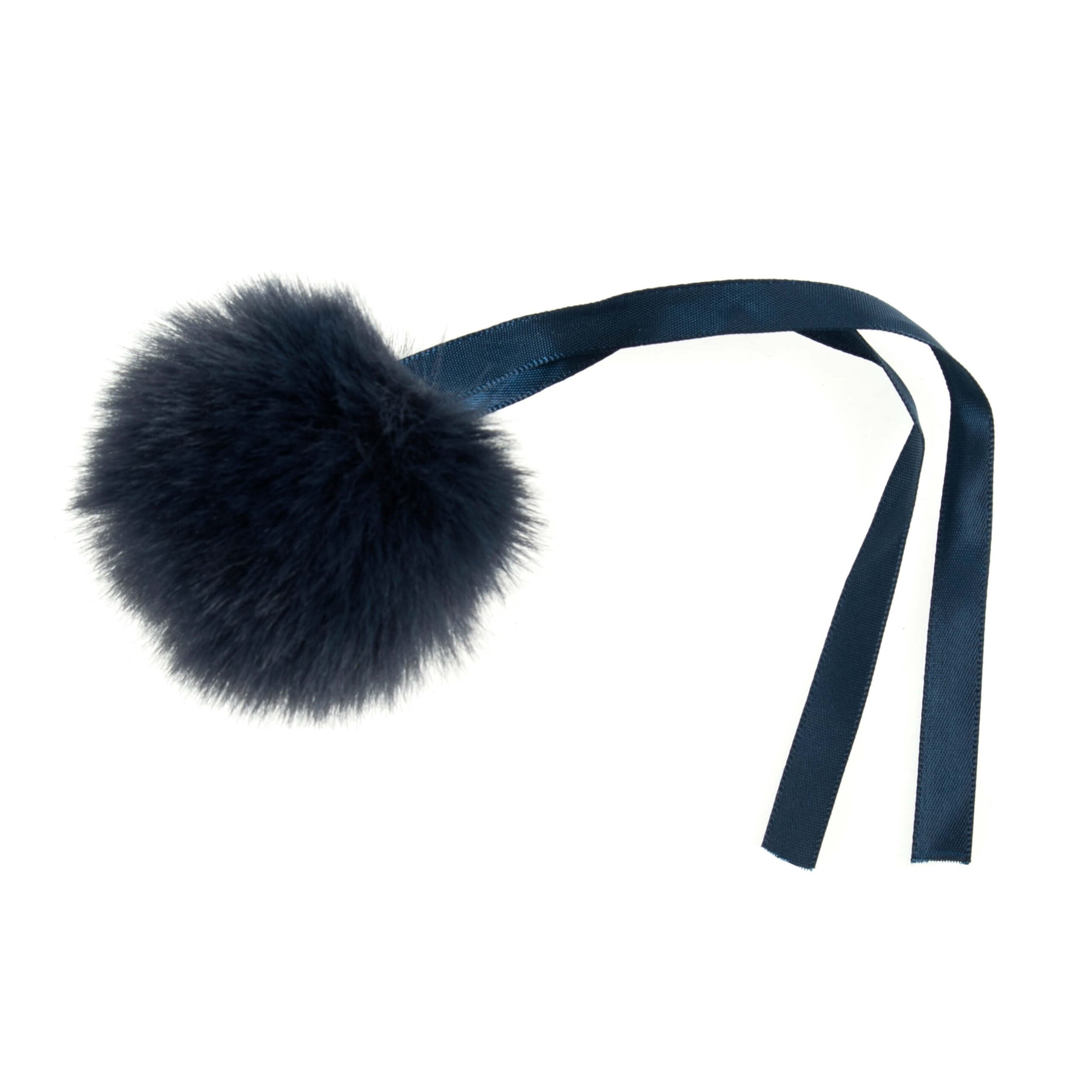 Faux Fur Navy Pom Pom: Medium image 0