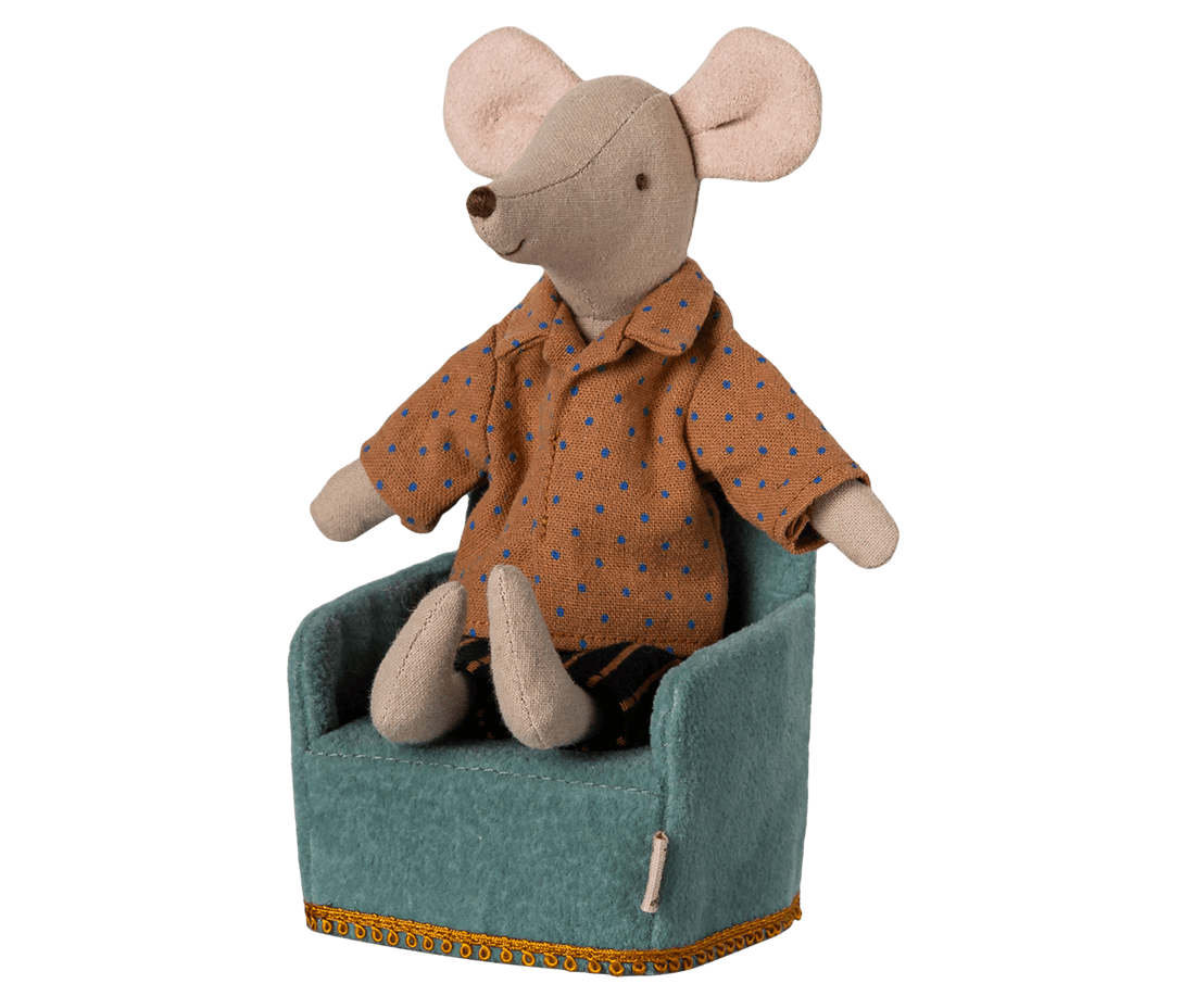 Maileg Mouse Folding Chair - Mint image 1