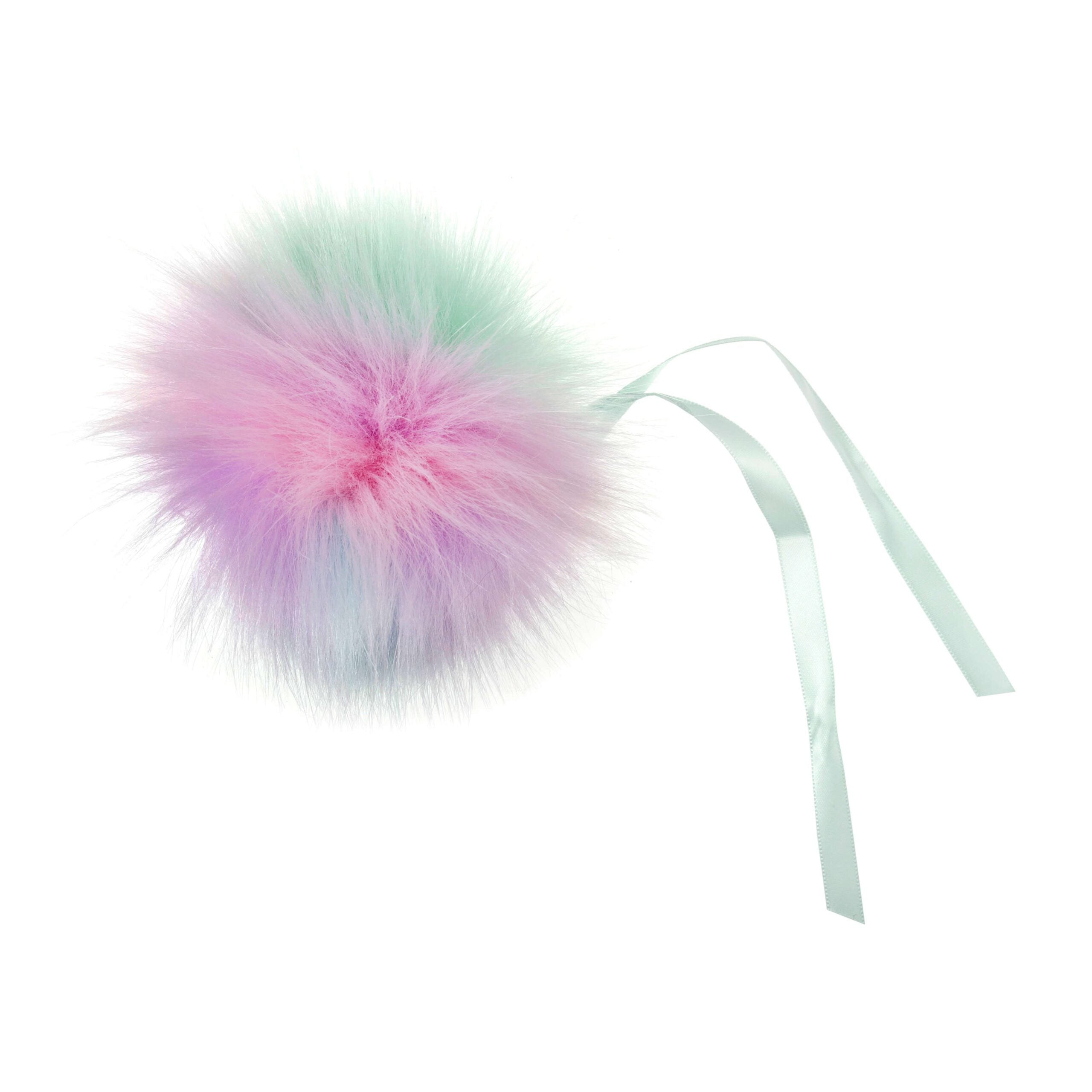 Faux Fur Multi Pom Pom: Large image 0