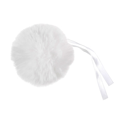 Faux Fur White Pom Pom: Large image 0
