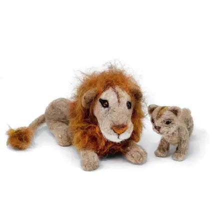 Lion &amp; Cub Needle Felting Kit image 1