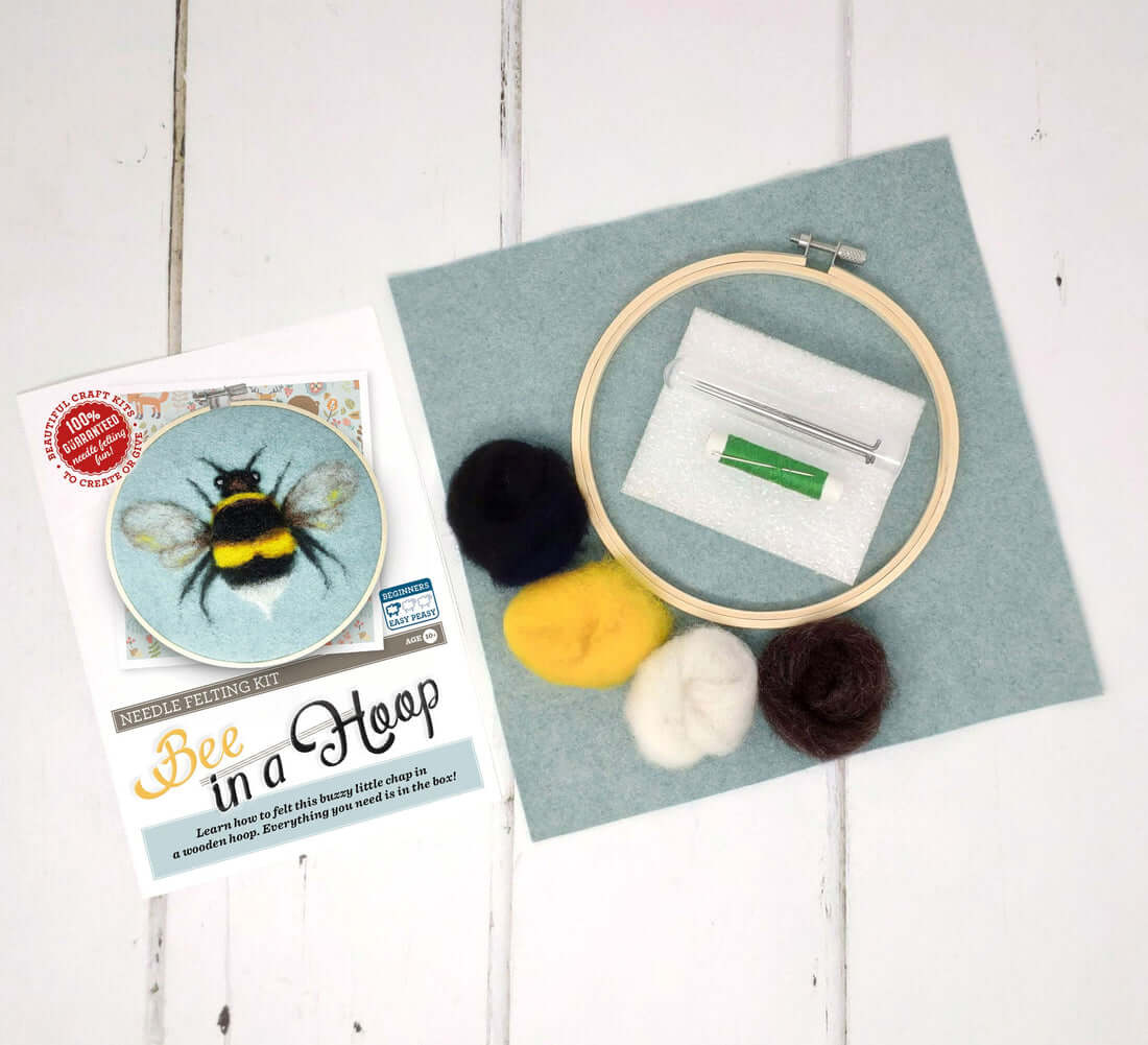 Bee in a Hoop Needle Felting Kit image 1