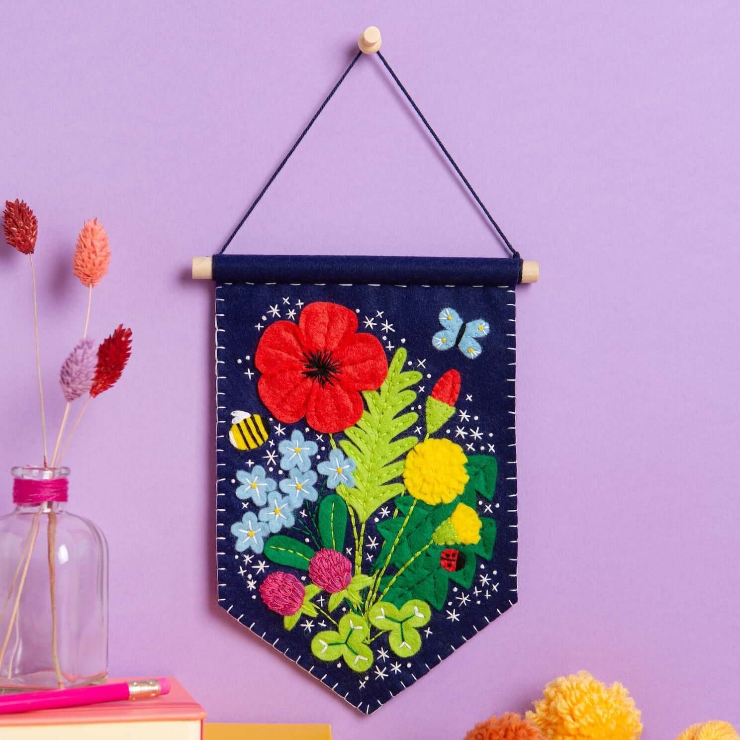 Wildflower Pennant Felt Craft Kit image 0