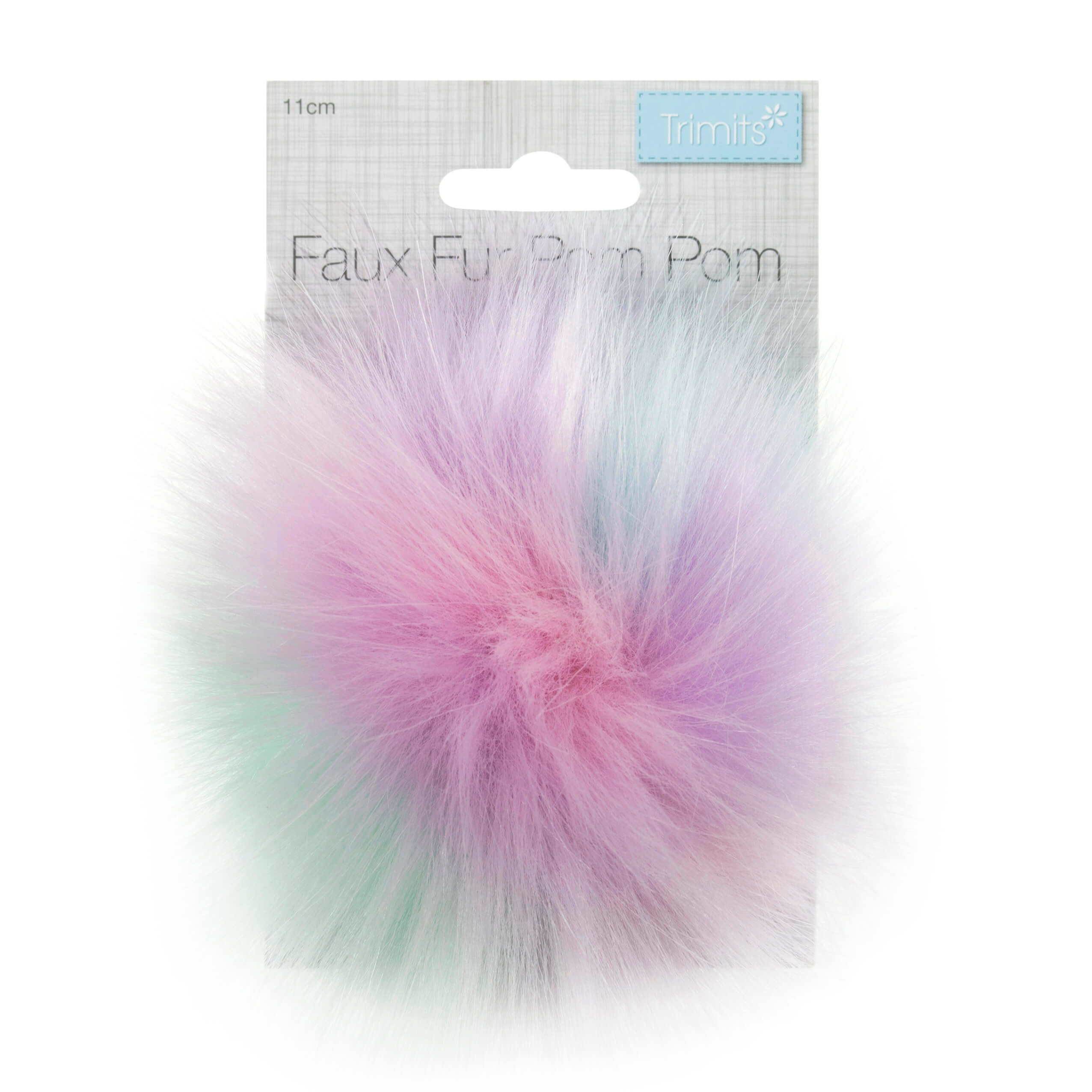 Faux Fur Multi Pom Pom: Large image 1