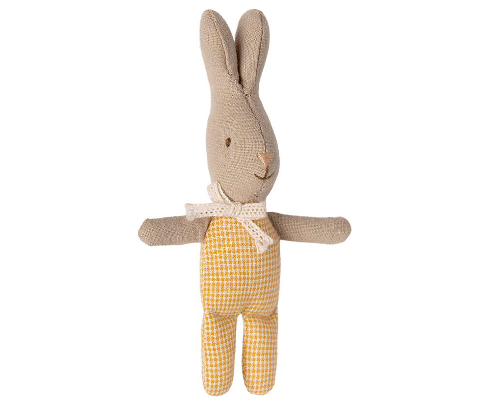 Maileg Rabbit, My - Yellow Check image 0