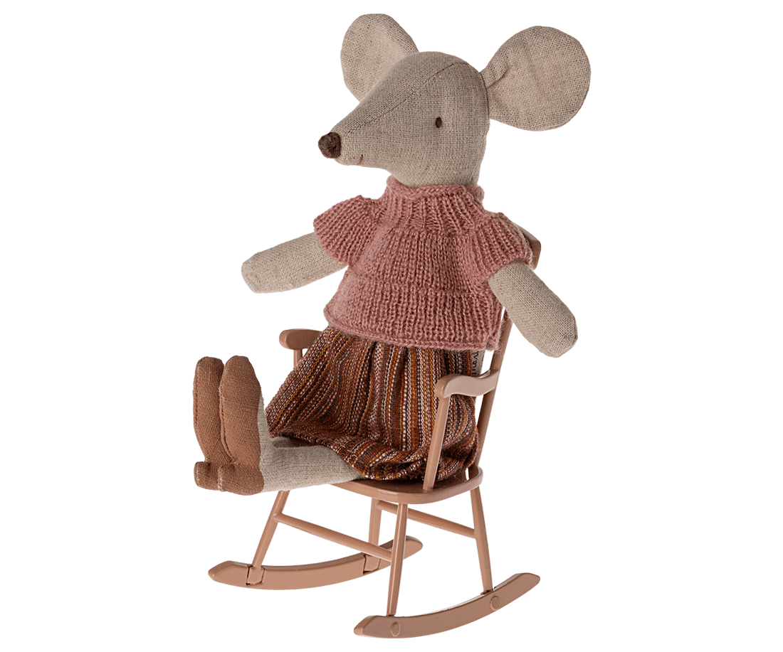 Maileg Rocking Chair, Mouse - Dark Powder image 1