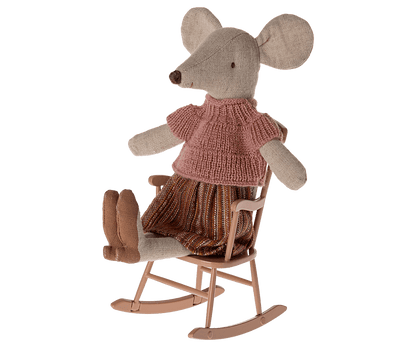 Maileg Rocking Chair, Mouse - Dark Powder image 1