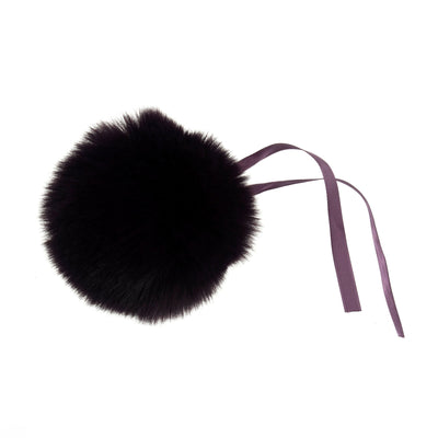 Faux Fur Purple Pom Pom: Large image 0