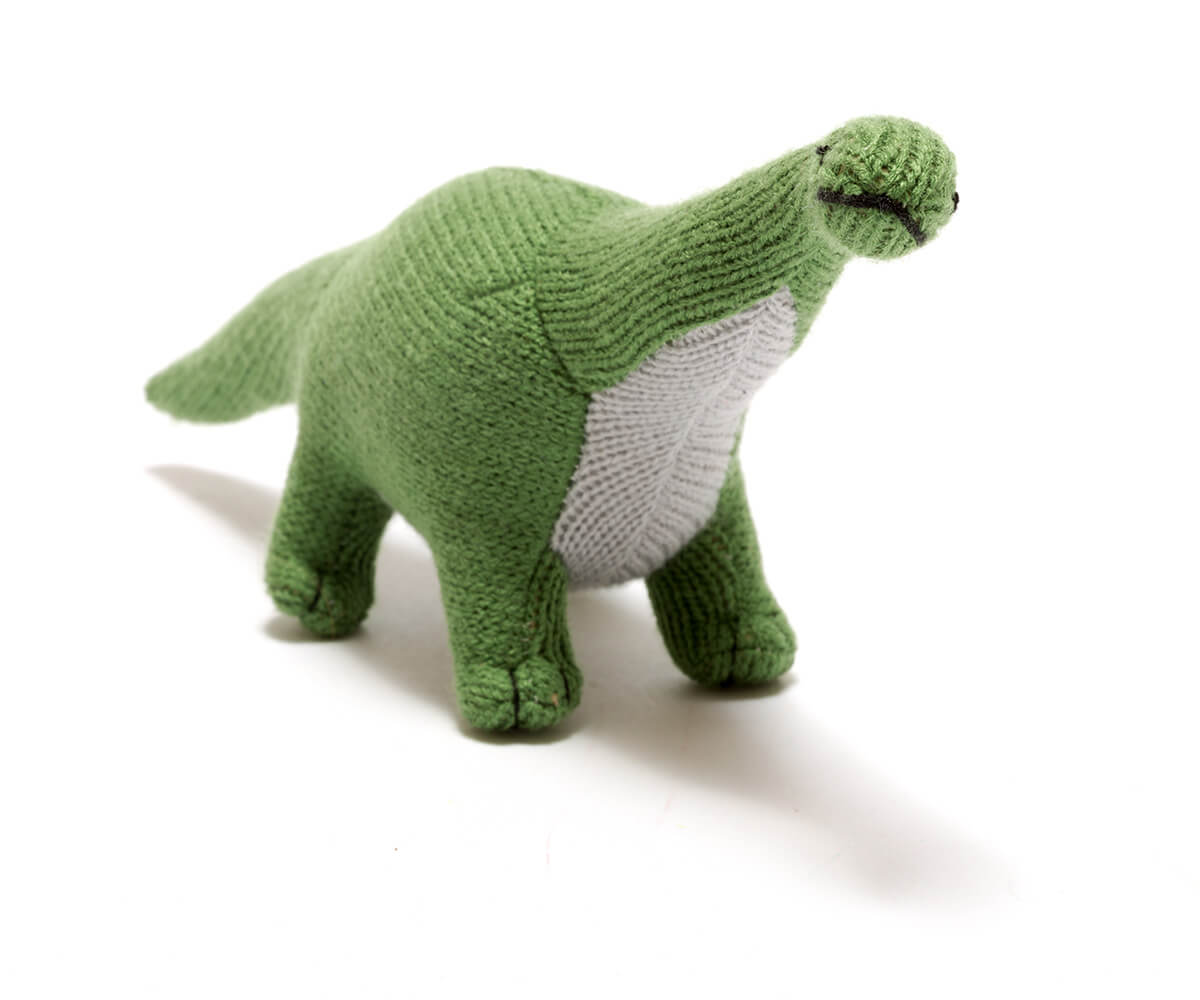 Best Years Knitted Dinosaur Titanosaur Rattle image 0