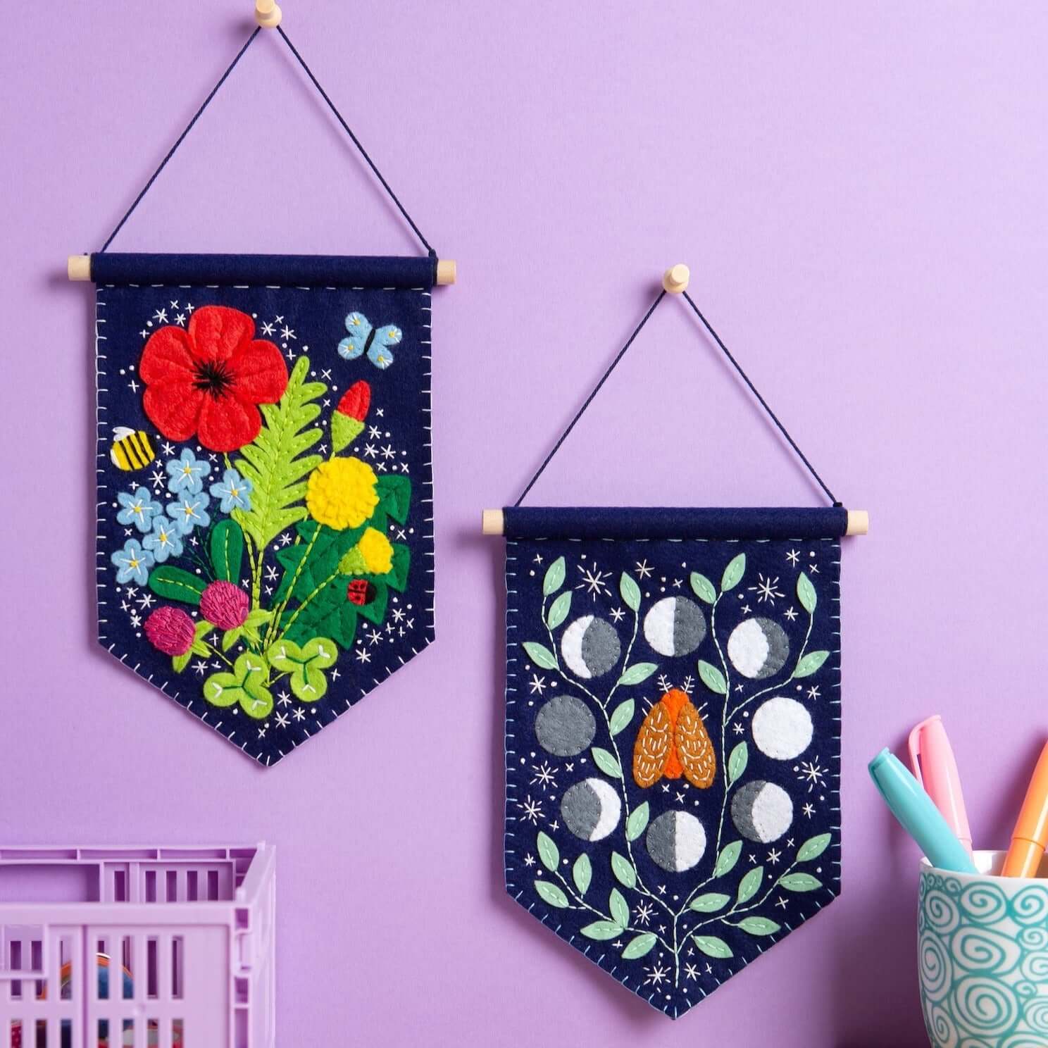 Wildflower Pennant Felt Craft Kit image 3