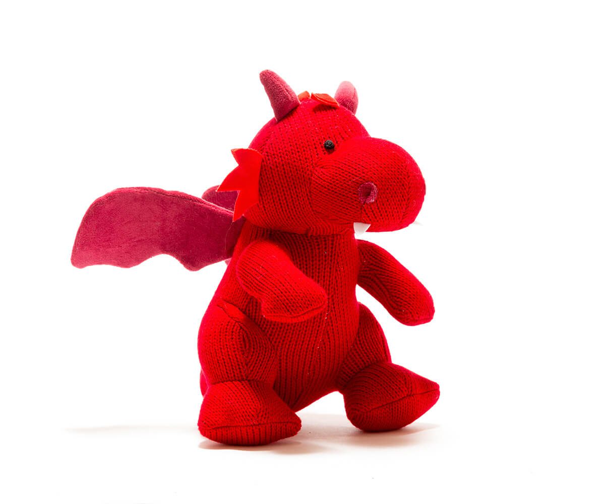 Best Years Knitted Red Dragon Toy image 0
