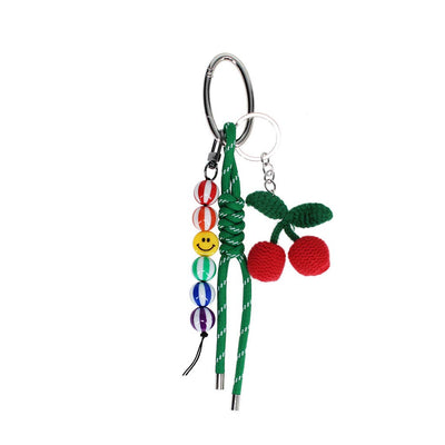 Rex London Keyring Bag Charm - Crochet Cherry at Bibelot Leek UK Stockist