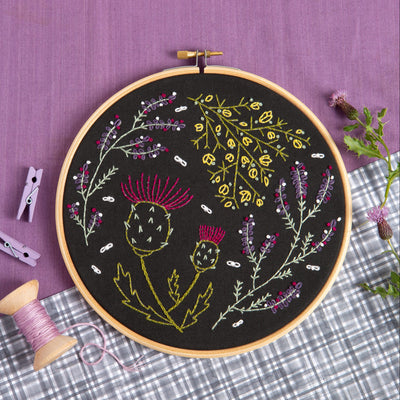Black Highland Heathers Embroidery Kit image 1