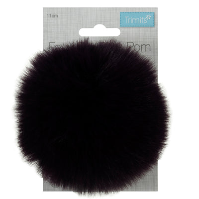 Faux Fur Purple Pom Pom: Large image 1