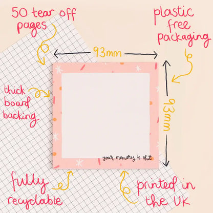 Memo Pad - Your Memory Is Shit image 2