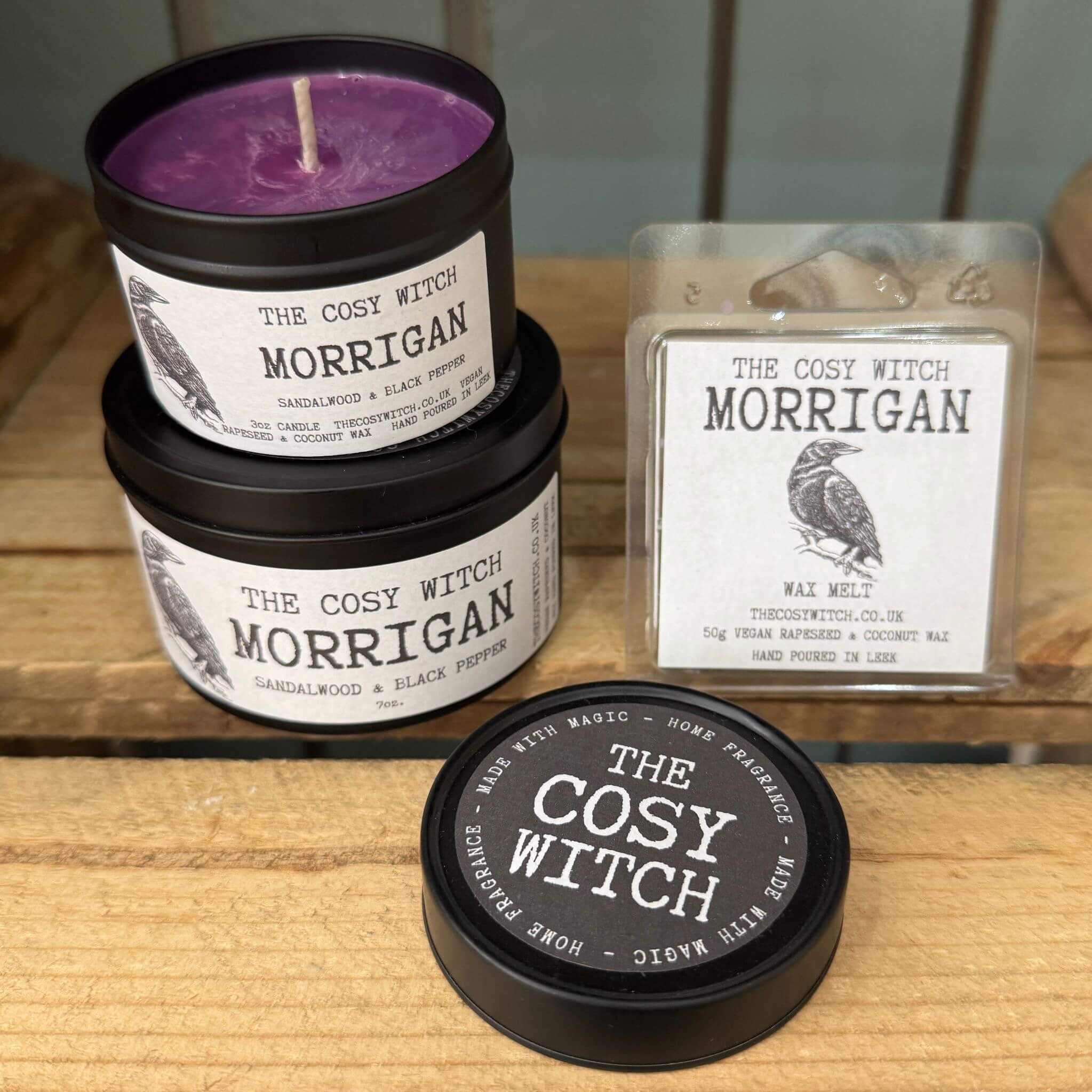 The Cosy Witch Morrigan Sandalwood & Black Pepper Candle / Wax Melt image 0
