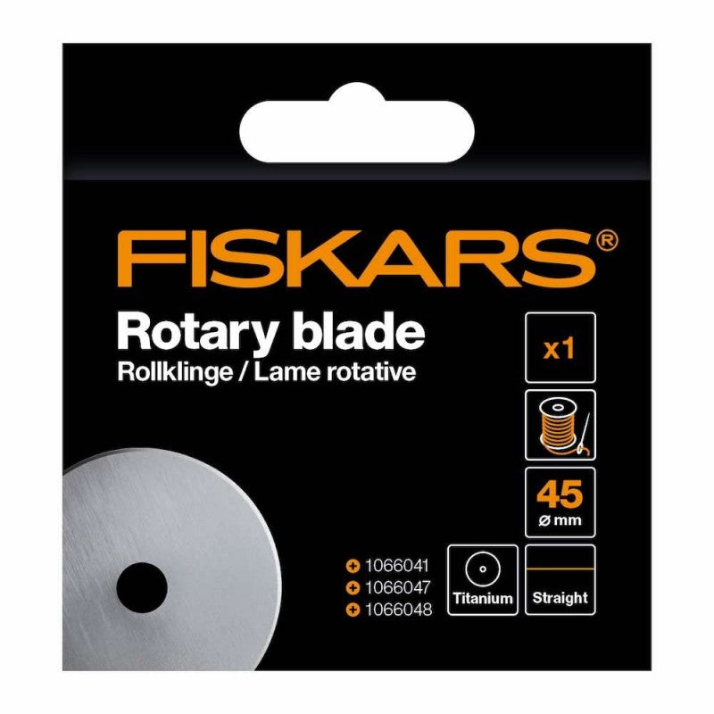 Fiskars Rotary Blade: Titanium: Straight: 45mm