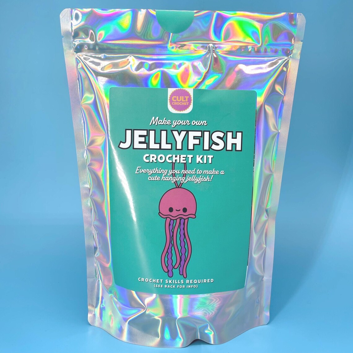 Cult Crochet Jellyfish Crochet Kit – Amigurumi Chenille Craft Kit at Bibelot Leek UK Stockist