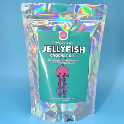 Cult Crochet Jellyfish Crochet Kit – Amigurumi Chenille Craft Kit at Bibelot Leek UK Stockist