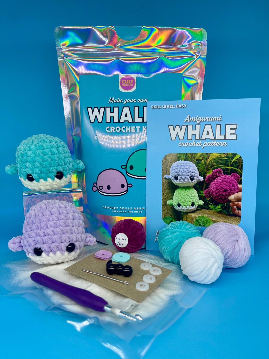 Cult Crochet Whale Crochet Kit – Amigurumi Chenille Craft Kit at Bibelot Leek UK Stockist