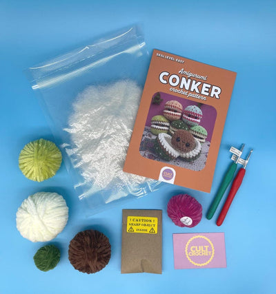 Cult Crochet Learn To Crochet Kit | Chunky Chenille Yarn | Beginner Kit at Bibelot Leek, UK Stockist