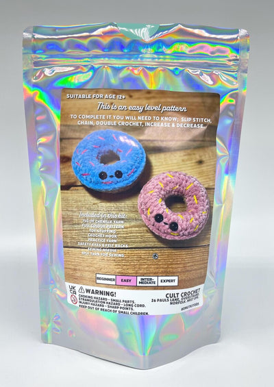 Cult Crochet Doughnuts Crochet Kit – Amigurumi Chenille Craft Kit at Bibelot Leek UK Stockist