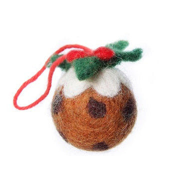 Amica Felt fair trade Mini Christmas Pudding Decoration
