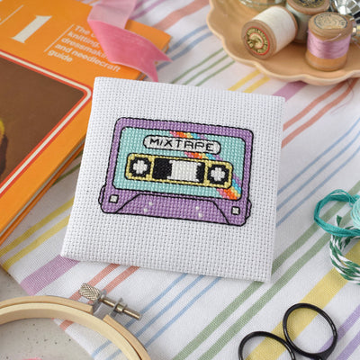 The Make Arcade 'Mixtape' Mini Cross Stitch Kit at Bibelot, Leek