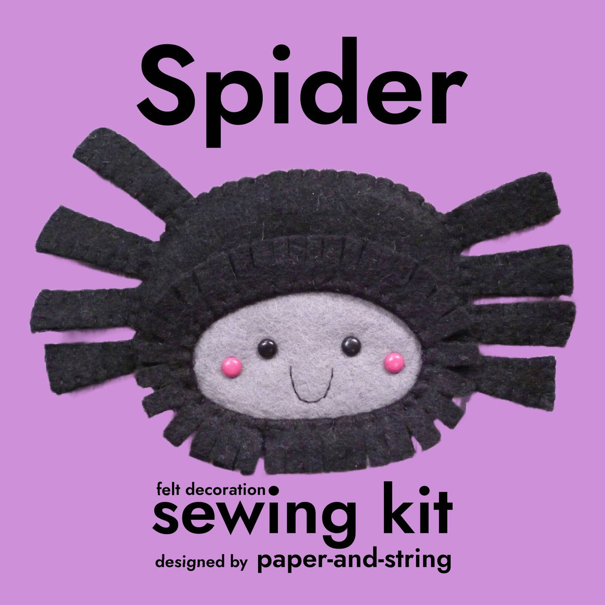Paper & String Spider Felt Decoration Sewing Kit at Bibelot Leek UK Stockist
